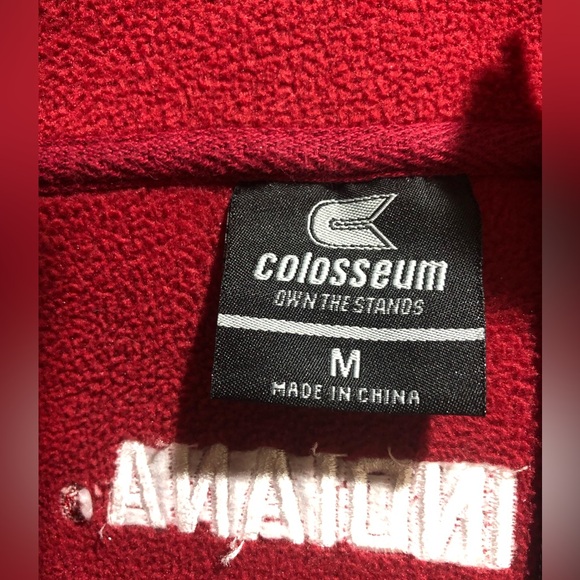 Men’s Colosseum IU Pullover Jacket, Crimson, Quarter Zip, Size M - Picture 14 of 15